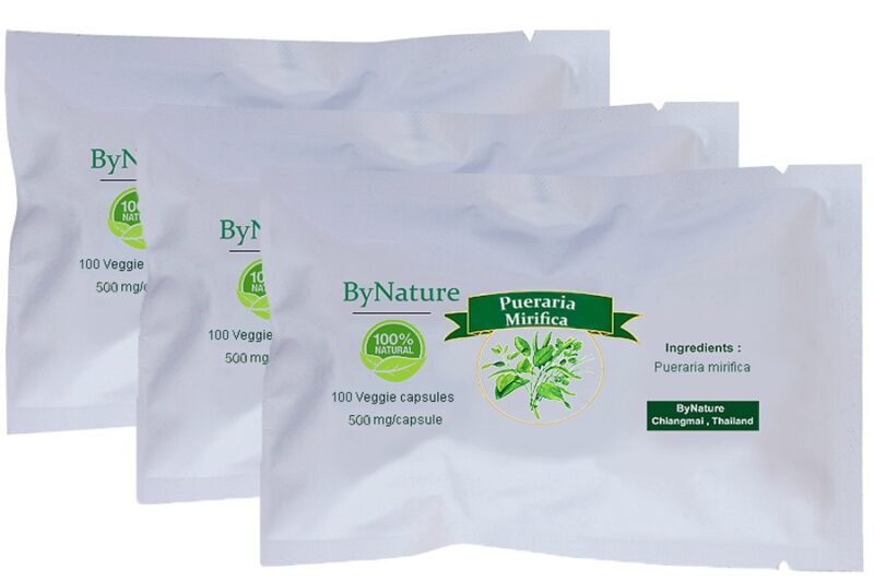 300 Pueraria Mirifica capsules 500mg in folie verpakking 300 Pueraria Mirifica capsules 500mg in folie verpakking